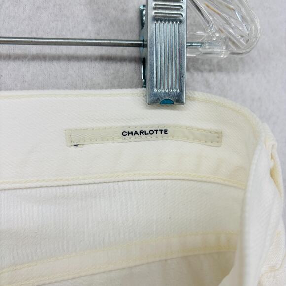 CITIZENS OF HUMANITY Jeans 29 Charlotte High Rise Straight Buttonfly White USA - Picture 9 of 16